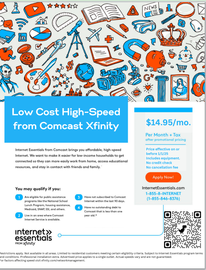 Comcast  - Low Cost Internet Access